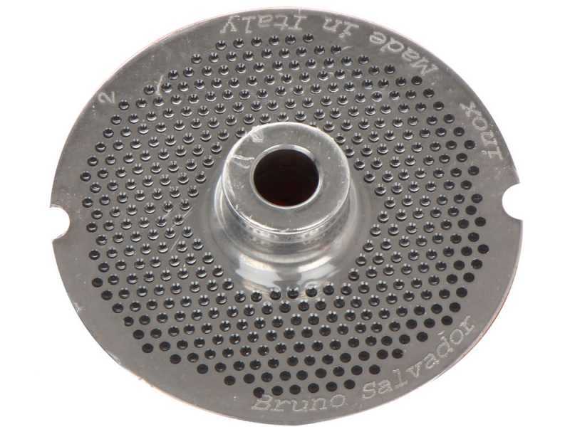 Lochscheibe f&uuml;r Fleischwolf N.12 - 2 mm L&ouml;cher - 69 mm Durchmesser der Lochscheibe