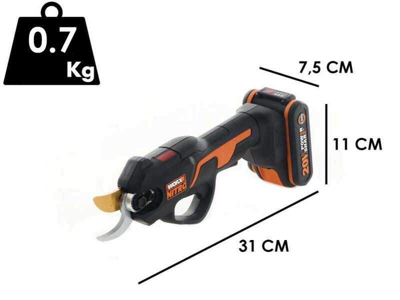 Akku-Baumschere Worx NITRO WG330E.9 - 20V - Schnittdurchmesser max. 22 mm - AKKU u. LADEGER&Auml;T NICHT ENTHALTEN