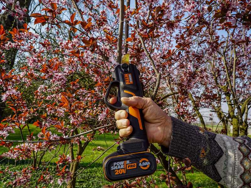 Akku-Baumschere Worx NITRO WG330E.9 - 20V - Schnittdurchmesser max. 22 mm - AKKU u. LADEGER&Auml;T NICHT ENTHALTEN