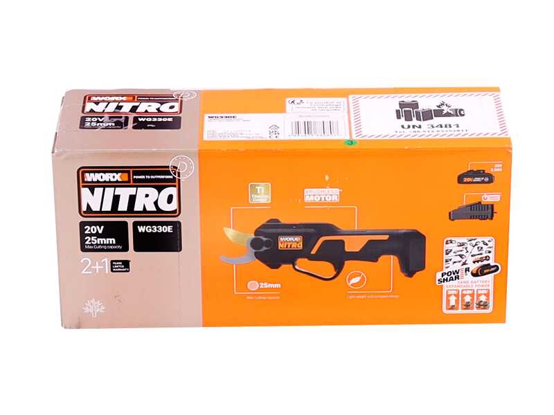 Akku-Baumschere Worx NITRO WG330E.9 - 20V - Schnittdurchmesser max. 22 mm - AKKU u. LADEGER&Auml;T NICHT ENTHALTEN