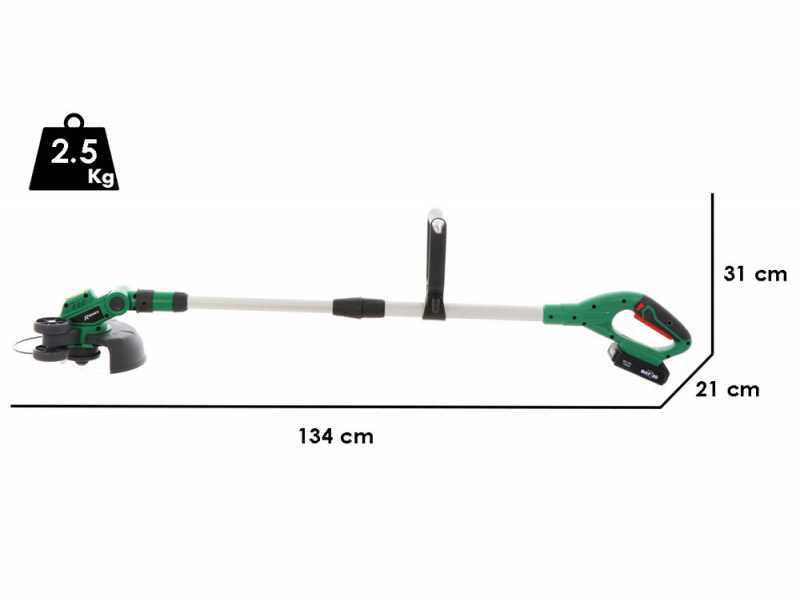 RIBIMEX PRBAT20-CB - Akku-Rasentrimmer - 20V 2Ah Akku