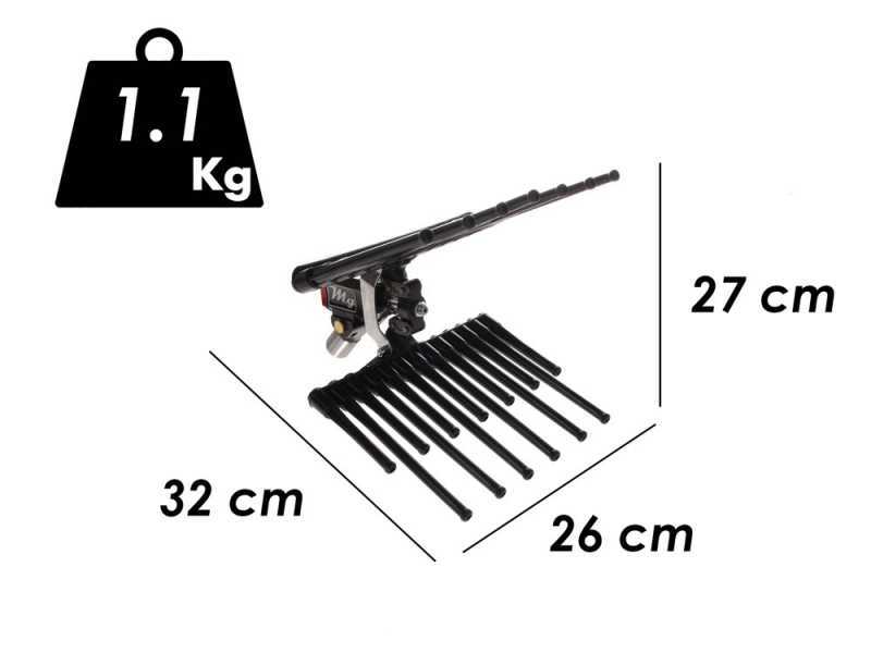 Pneumatische Oliven-Erntemaschine Lisam MG Magnesium - Olivenr&uuml;ttler 7 - 8 bar - 1700 Schl&auml;ge pro Minute