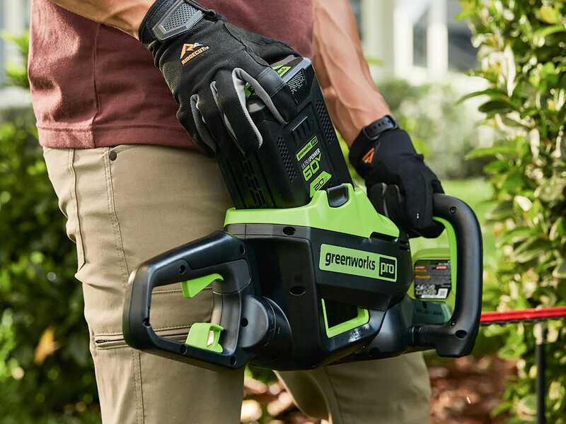 Elektrische Akku-Heckenschere Greenworks GD60HT66 60V - Schwert 66 cm- OHNE AKKU UND LADEGER&Auml;T