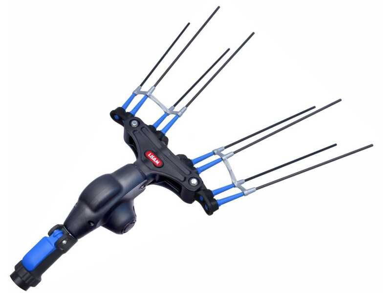 Elektrischer Akku-Olivenr&uuml;ttler Lisam Thor - mit 8 Zinken aus Kohlenstofffasern - 250-350 cm - Teleskopschaft