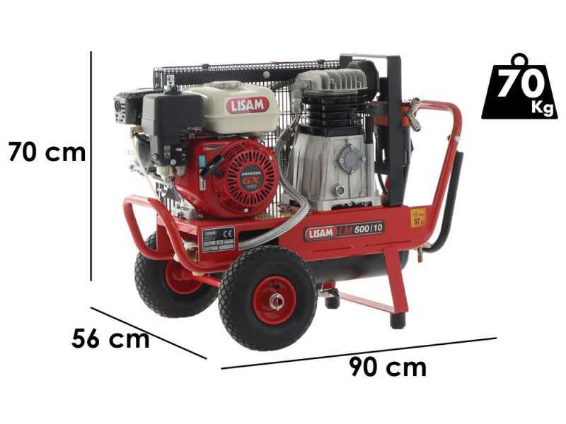 Kolbenkompressor Lisam LM 500/10 - KIT HOBBY 2 Bediener  + 2 pneumatische Olivenr&uuml;ttler MG Magnesium + 2 Teleskopverl&auml;ngerungen AT02