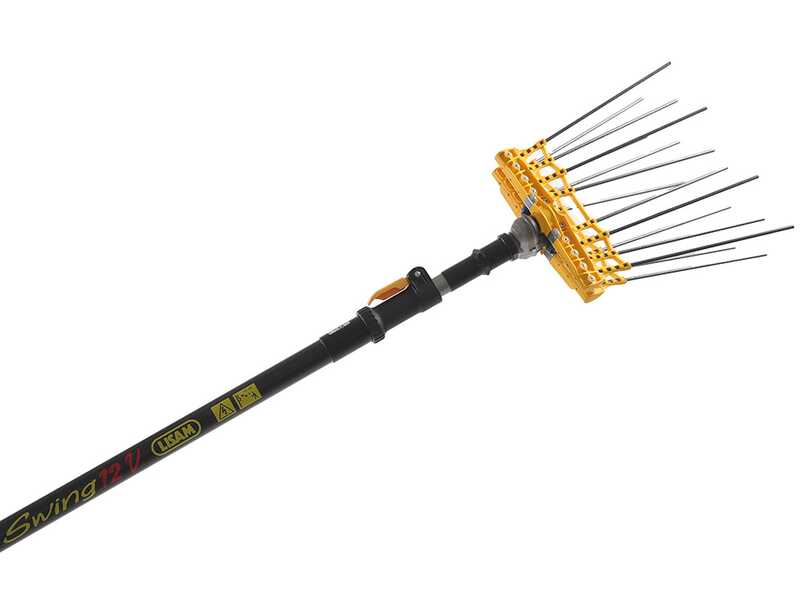 Elektrischer Akku-Olivenr&uuml;ttler Lisam Swing - mit 8 + 8 Zinken aus Kohlestofffaser - 220-300 cm - Teleskopschaft