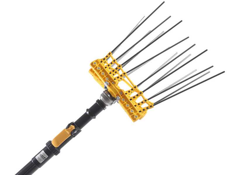 Elektrischer Akku-Olivenr&uuml;ttler Lisam Swing - mit 8 + 8 Zinken aus Kohlestofffaser - 220-300 cm - Teleskopschaft