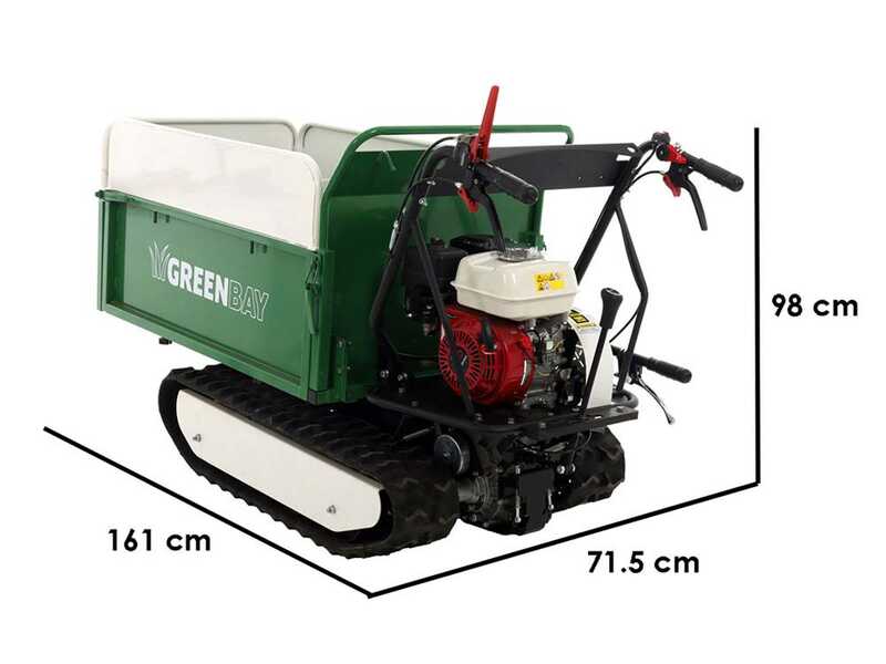 GreenBay EXPANDER 500 Honda GX200 – Ausziehbarer Raupentransporter – Tragkraft 500 kg