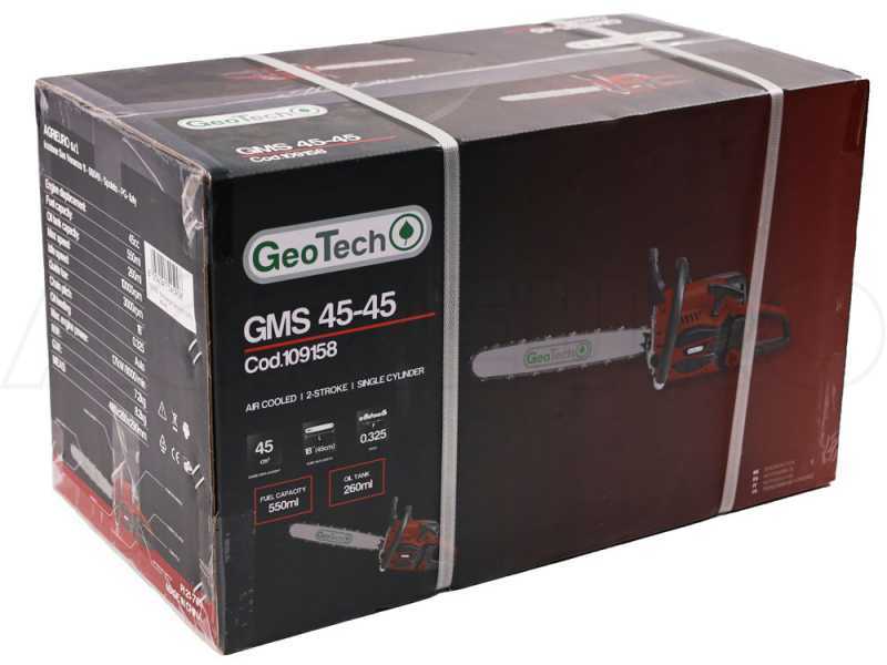 Kettens&auml;ge GeoTech GMS 45-45 mit Zweitaktmotor - 45 cm Schwert - Zweitaktmotor mit 45 cm&sup3;