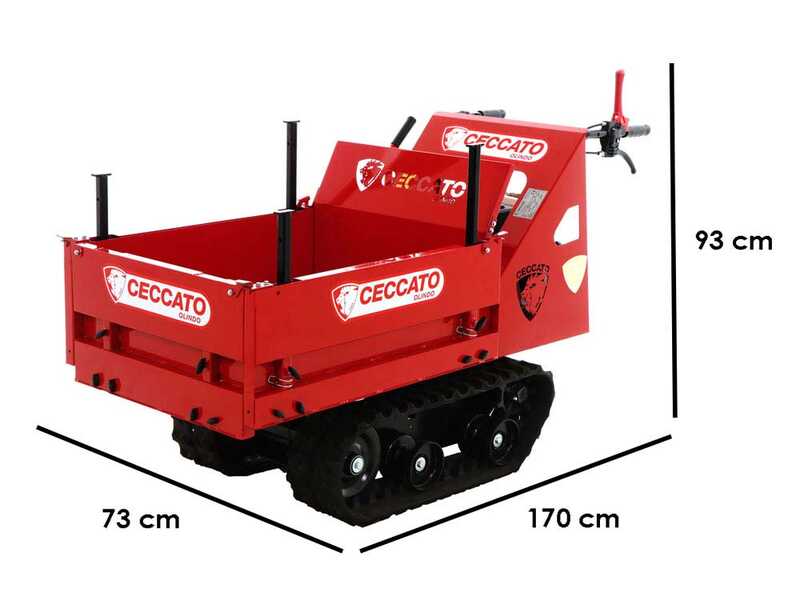 Raupendumper CECCATO CINGOLONE - Auziehbarer Kasten - Tragf&auml;higkeit 350 kg