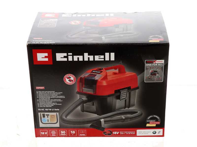 Tragbarer Akku-Nass-Trockensauger Einhell TE-VC 18/10 Li - 18V 5.2Ah