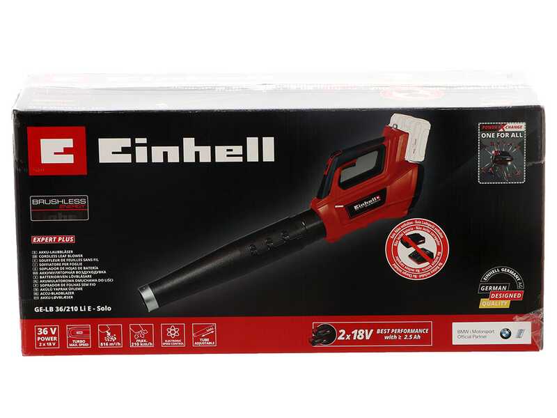 Akku Laubbl&auml;ser Einhell TURBO GE-LB 36/210 Li E - 2x 18V 5.2Ah