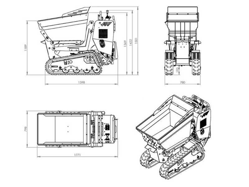 Raupendumper AgriEuro Top-Line RAPTOR 6800 HEDH - Honda GXe270