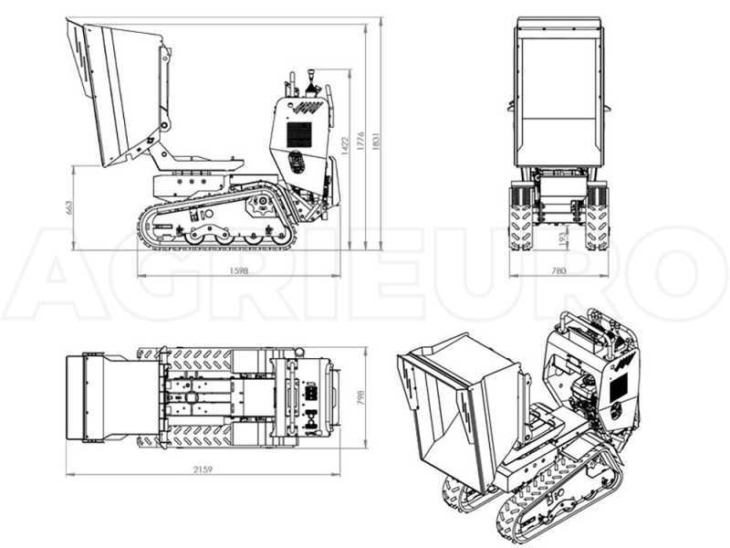 Raupendumper AgriEuro Top-Line RAPTOR 6800 HDT - Honda GX270