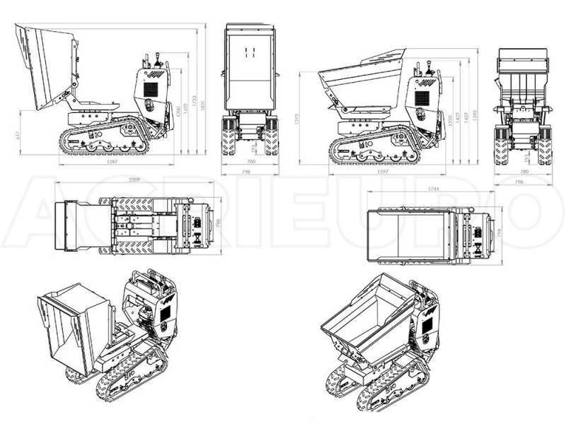 Raupendumper AgriEuro Top-Line RAPTOR 7800 HEDT - Honda GXe390