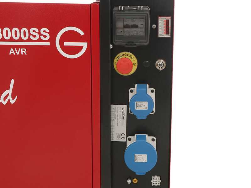 TecnoGen H8000SS/A - Benzin-Stromgenerator 5.8 kW leise - Dauerleistung 5,2 kW - 230V + ATS