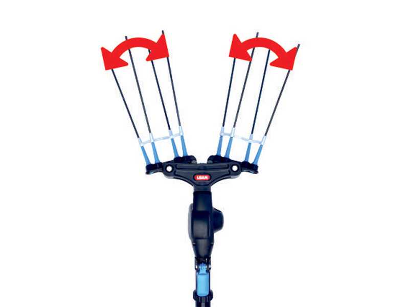 Elektrischer Akku-Olivenr&uuml;ttler Lisam Thor - mit 8 Zinken aus Kohlenstofffasern - 250-350 cm - Teleskopschaft