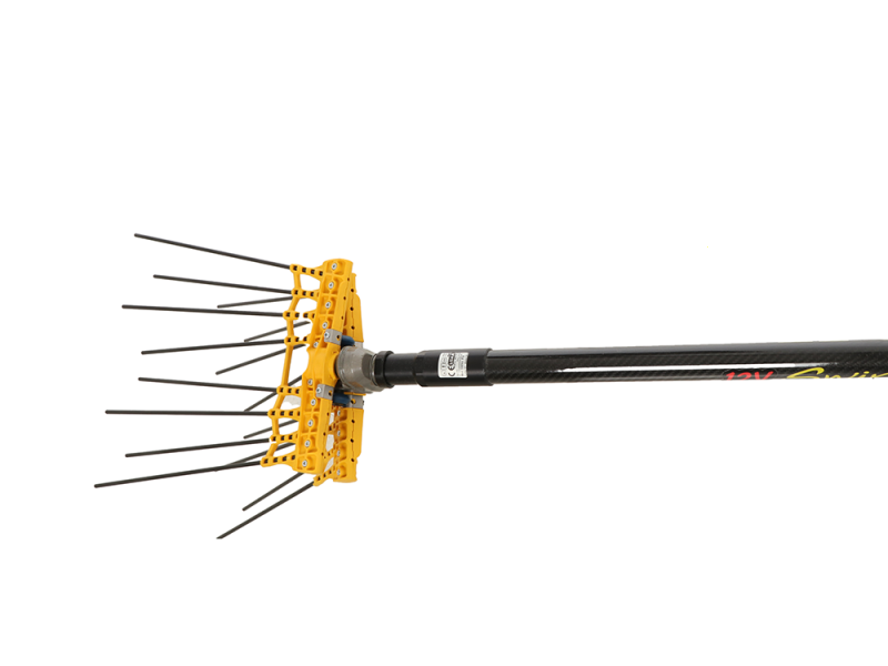 Elektrischer Akku-Olivenr&uuml;ttler Lisam Swing - mit 8 + 8 Zinken aus Kohlenstofffaser - fester Schaft