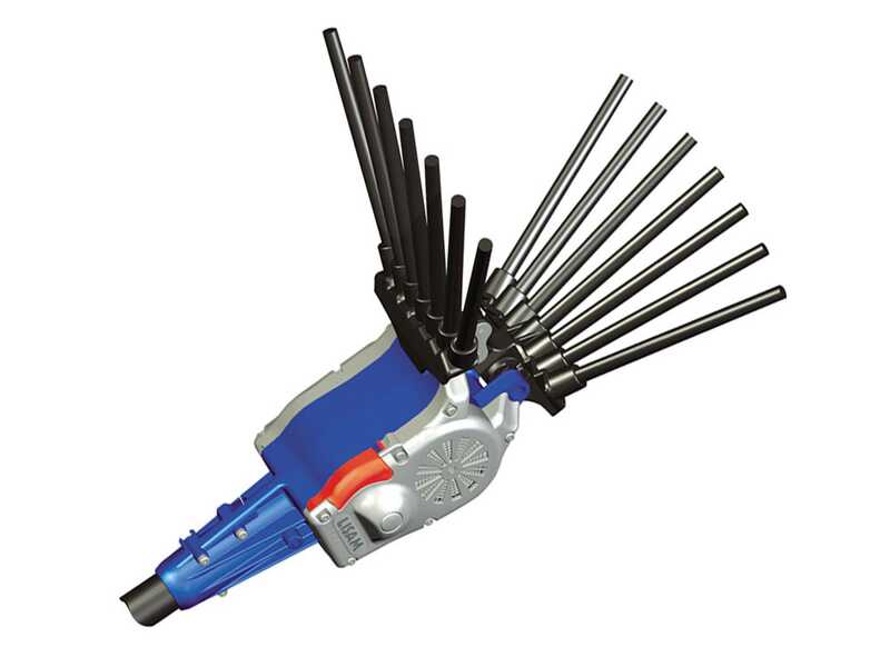 Elektrischer Akku-Olivenr&uuml;ttler Lisam Oliwatt 2  - Nylonzinken - 280 cm - fester Schaft