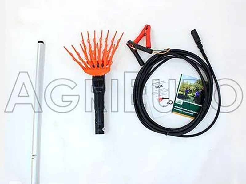 TecnoVIR Olivir &ndash; Akkubetrieben R&uuml;ttelkamm &ndash; Teleskopstange aus Aluminium 120&ndash;200 cm