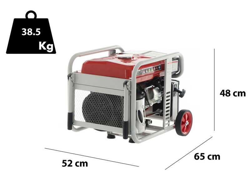 GeoTech Pro iGGP5000ES - Inverter-Stromerzeuger mit Elektrostarter auf R&auml;dern 4 kW - Dauerleistung 3.5 kW - 230V