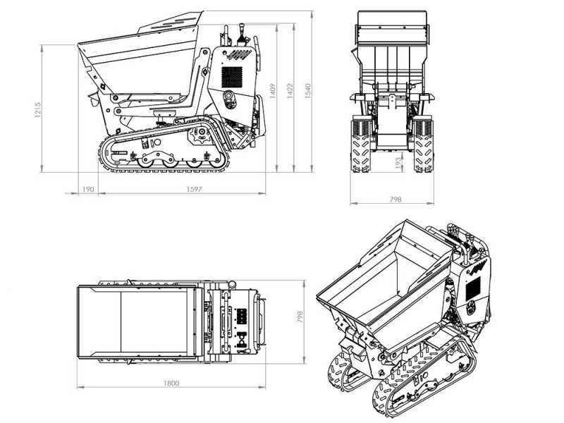 Raupendumper AgriEuro Top-Line RAPTOR 7800 YEDH - Yanmar L100E - Mit Ladeschaufel