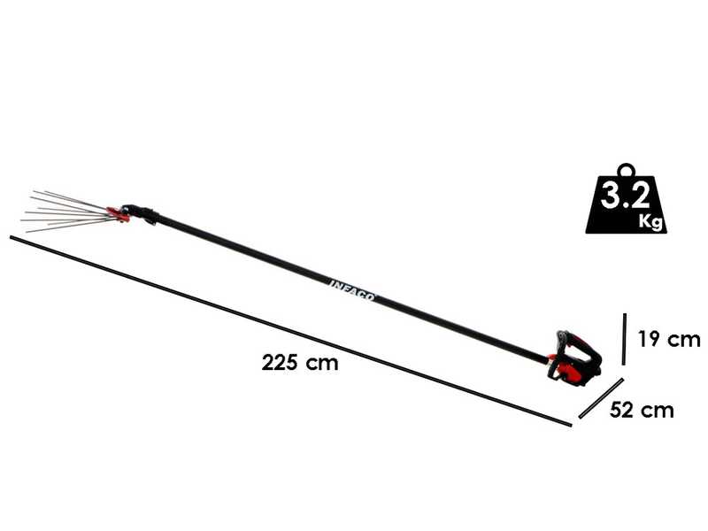 Akku-Olivenr&uuml;ttler Infaco V5000P3AF mit fester Schaft - 48V 17Ah