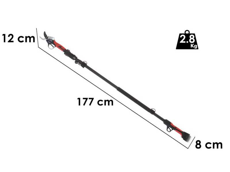 Elektrische Akku-Baumschere auf Verl&auml;ngerungsschaft BlueBird PS 22-38 - 21.6V - 2.5 Ah
