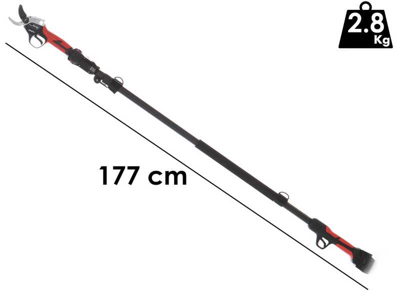 Elektrische Akku-Baumschere auf Verl&auml;ngerungsschaft BlueBird PS 22-38 - 21.6V - 2.5 Ah - Schnittdurchmesser max. 38 mm