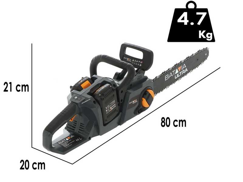 Batavia - Elektrische Akku-Kettens&auml;ge 2x 18V 2Ah - Schwert 38 cm