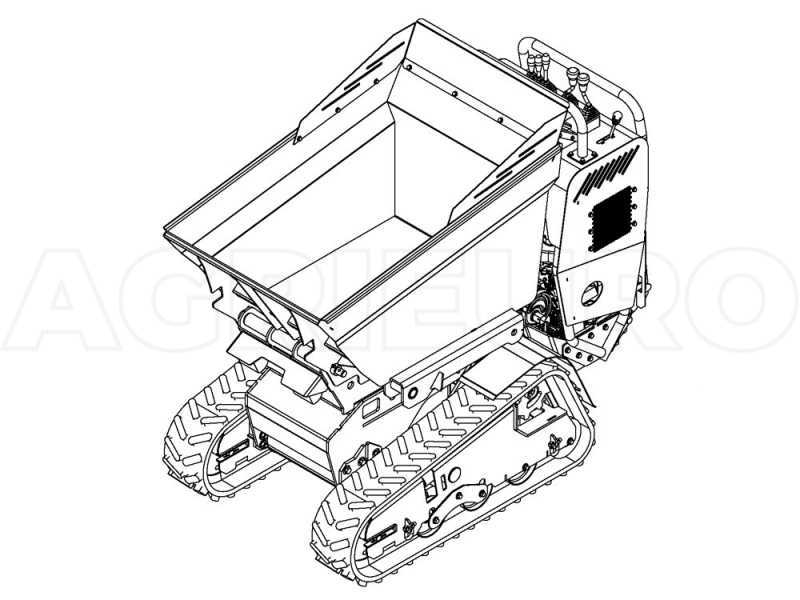 Raupendumper AgriEuro Top-Line CARGO J 10000 HEDT 4.0 mit Joystick - Honda GXe630 - Mit Ladeschaufel