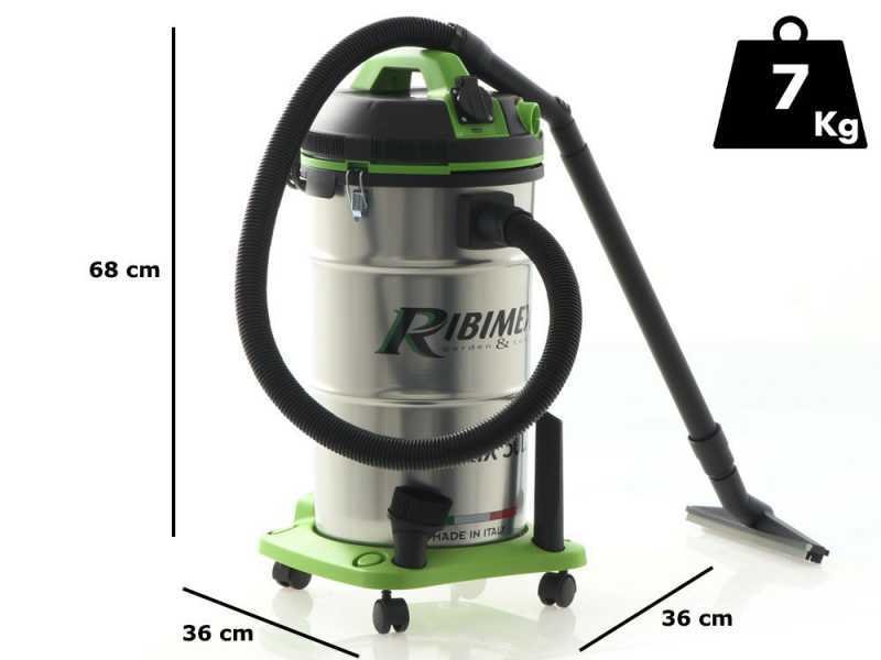 Staub- und Fl&uuml;ssigkeitssauger RIBIMEX Modell Aspirix. Beh&auml;lter 30 Lt, 1200 Watt