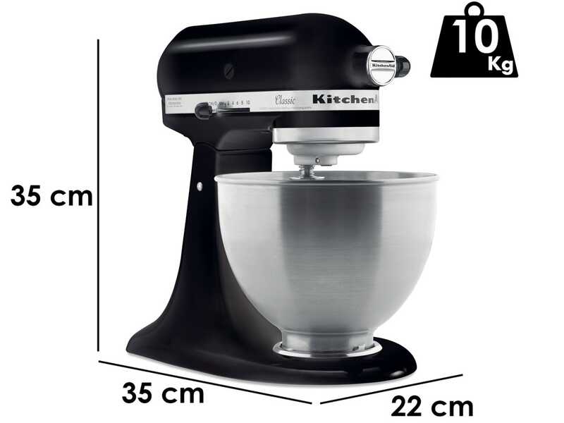 KitchenAid Classic 5K45SS-EBM Nero Onice - R&uuml;hmaschine