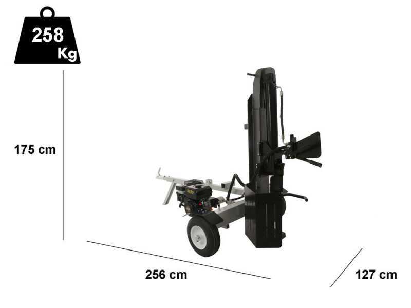 Benzin- Mehrzweck-Holzspalter ausrichtbar Blackstone PML 28-60 R - Rato R210 Motor