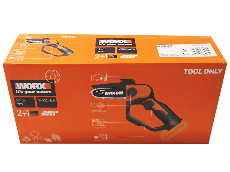 Worx WG324E - Akku-Handkettens&auml;ge 20V 2 Ah + Verl&auml;ngerungsschaft