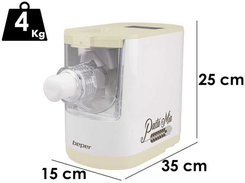 Elektrische Nudelmaschine 2 in 1 Beper Pasta Mia - zum Kneten und Pressen