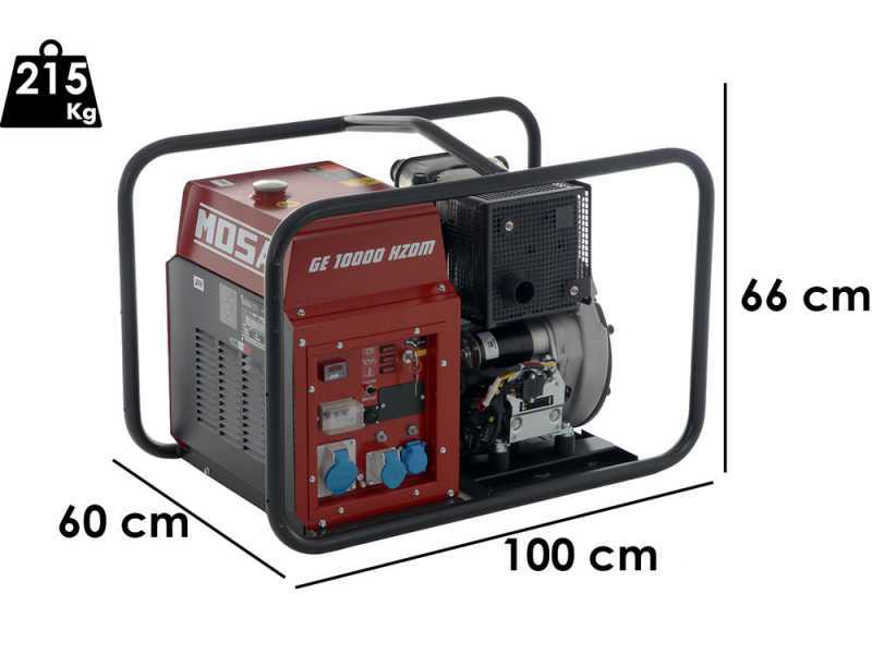 Stromerzeuger 8.1 kW einphasig MOSA GE 10000 HZDM - Dieselmotor HATZ - Generator in Italien hergestellt