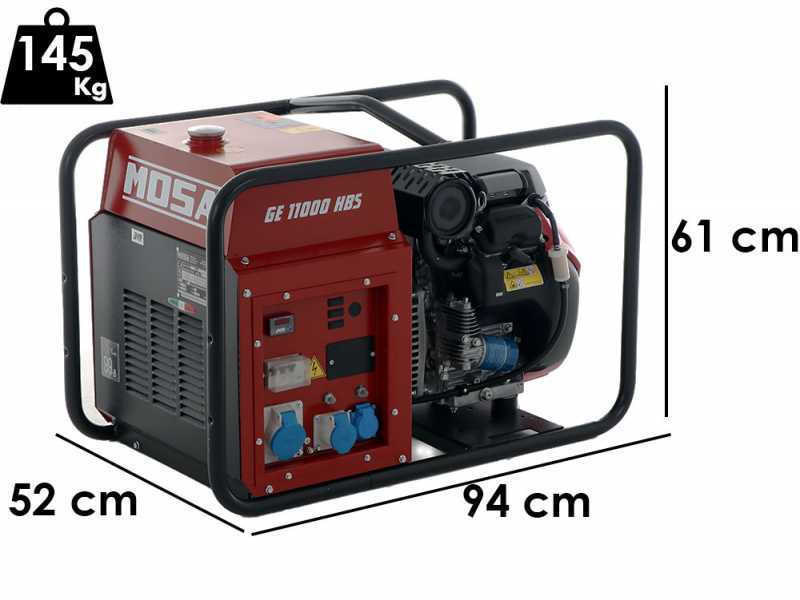 MOSA GE 11000 HBS - Benzin-Stromerzeuger 9.9 kW - Dauerleistung 9 kW - 230V
