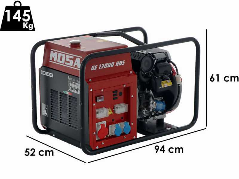 Stromerzeuger 9.2 kW dreiphasig MOSA GE 13000 HBS - Honda GX630 - Generator in Italien hergestellt