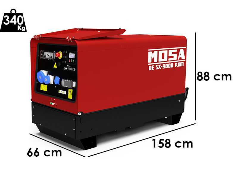 MOSA GE SX-9000 KDM - Diesel-Stromerzeuger leise 8.3 kW - Dauerleistung 7.5 kW 230V + ATS