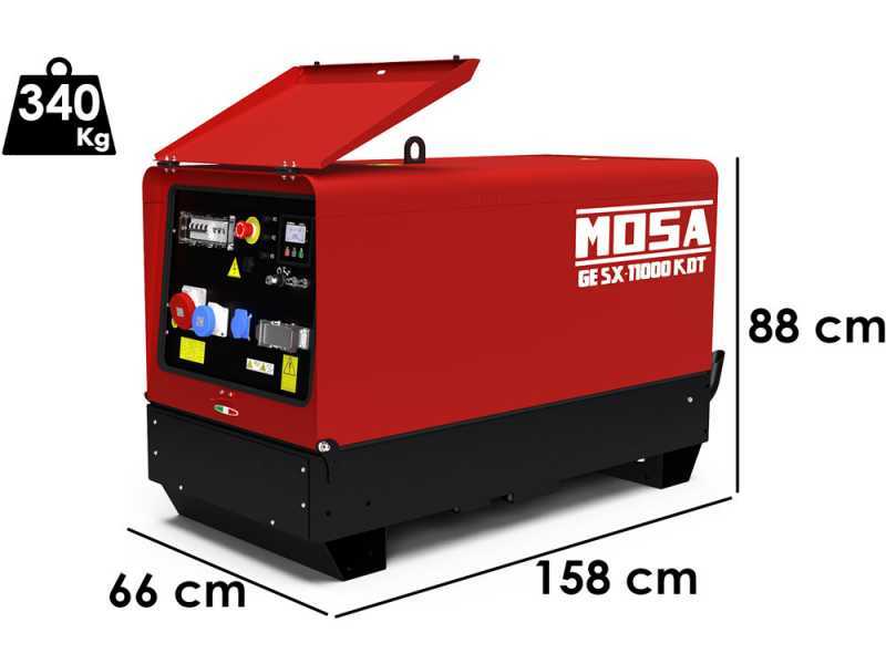 Diesel Notstromaggregat dreiphasig MOSA GE SX-11000 KDT - Kohler-Lombardini KDW702 - 8 kW - leise - inkl. ATS Notstromautomatik