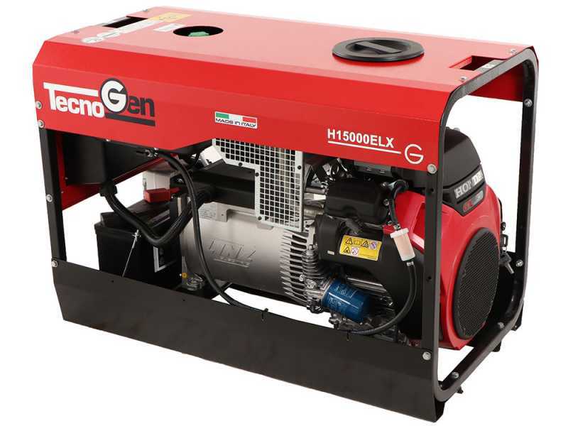 Benzin-Stromerzeuger einphasig TecnoGen H15000ELX - Honda GX690