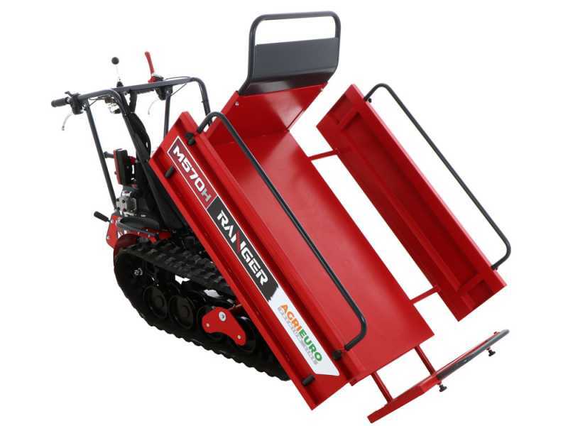 Raupentransporter mit ausziehbarer Ladefl&auml;che AgriEuro Premium RANGER M570 H-E - Honda GX200 Motor - E-Starter