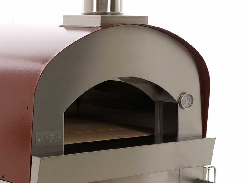 Holzbackofen f&uuml;r drau&szlig;en Seven Italy Persefone - Rot