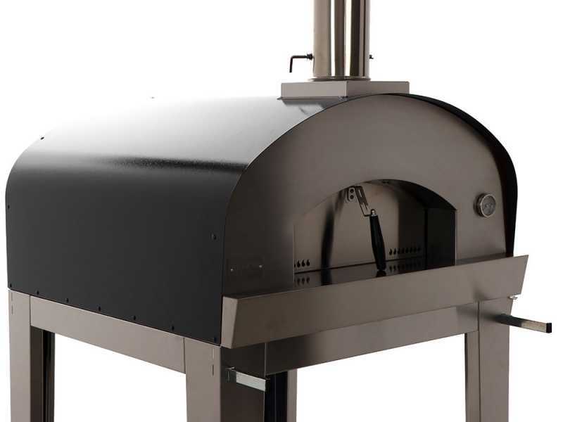 Holzbackofen f&uuml;r drau&szlig;en mit Wagen Seven Italy Ade - Anthrazit
