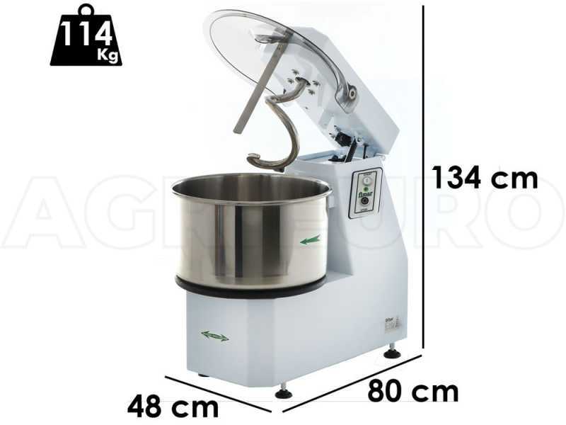 Spiralkneter mit kippbarem Kopf FIMAR 38CNS - Einphasig