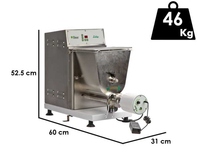 Professionelle Nudelmaschine 2 in 1 FIMAR PF40E 400V - zum Kneten und Pressen