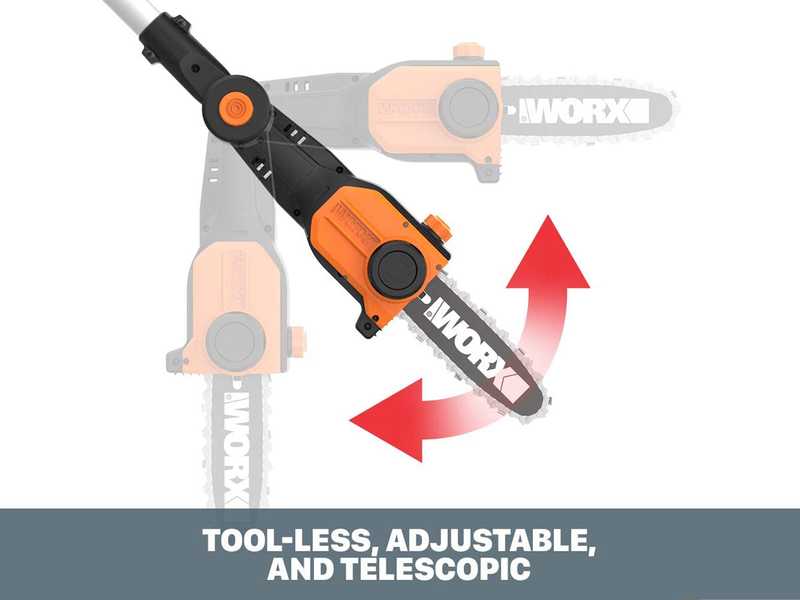 Worx WG908E - Akku-Multifunktionsastkettens&auml;ge und Hochentaster - Akku 20V 2Ah