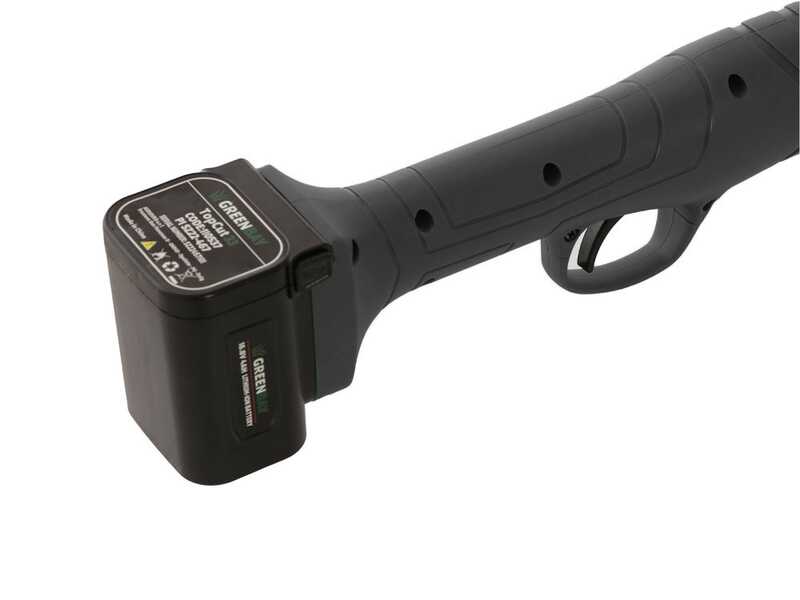Akku-Baumschere Greenbay TopCut 33 - mit Verl&auml;ngerungsschaft von 1,5 bis 2,1 Metern - Schnittdurchmesser max. 32 mm