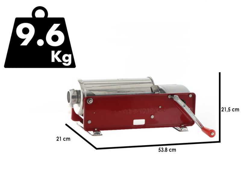 Tre Spade Mod. 5 manuelle Tisch-Wurstf&uuml;llmaschine rot  - Zwei Geschwindigkeiten  - Kapazit&auml;t 5 kg